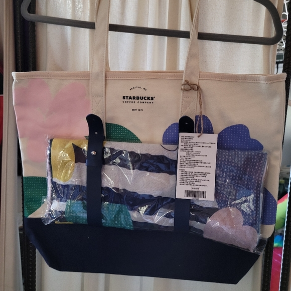 Starbucks China Tote Bag + Scarf - Picture 3 of 4